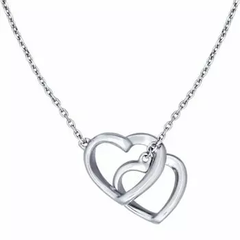 Серебряное колье с подвеской "Сердце"
