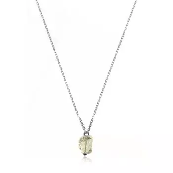 Серебряное колье с празиолитом