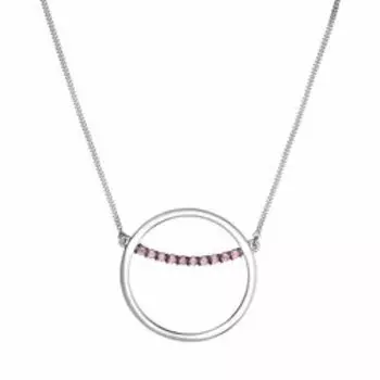 Серебряное колье с родолитами