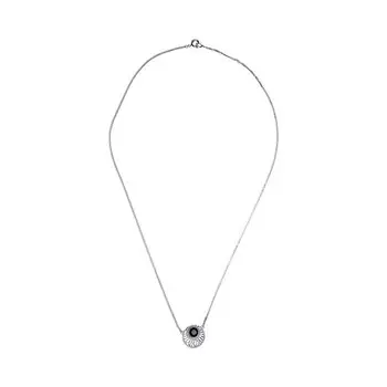 Серебряное колье с сапфиром