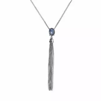Серебряное колье с сапфиром