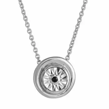 Серебряное колье с сапфиром