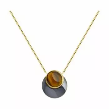 Серебряное колье с тигровым глазом