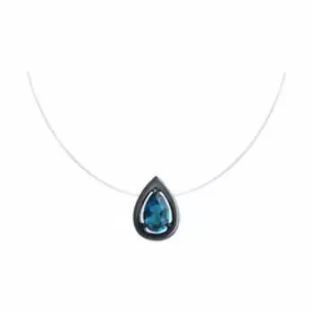 Серебряное колье с топазом
