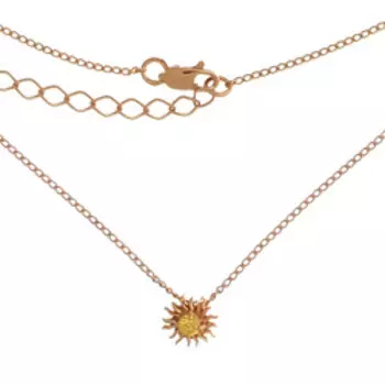 Серебряное колье с желтым фианитом