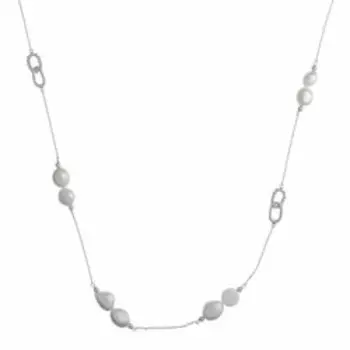 Серебряное колье с жемчугом