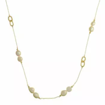 Серебряное колье с жемчугом