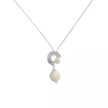 Серебряное колье с жемчугом