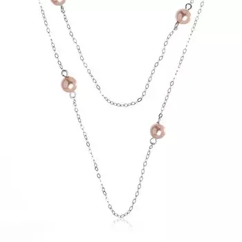 Серебряное колье с жемчугом