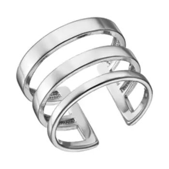 Серебряное незамкнутое кольцо на фалангу