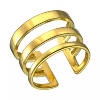 Серебряное незамкнутое кольцо на фалангу