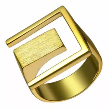 Серебряное незамкнутое кольцо с матированием