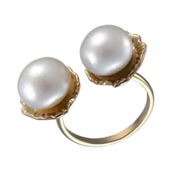 Серебряное незамкнутое кольцо с жемчугом