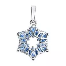 Серебряное подвеска с фианитами