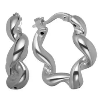 Серебряные серьги-конго