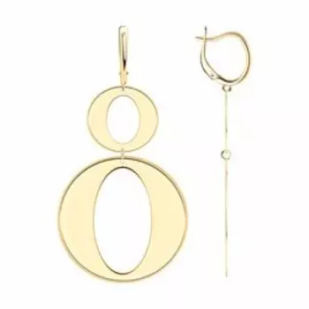 Серьги из золочёного серебра