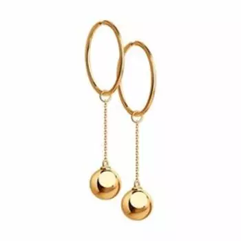 Серьги из золочёного серебра