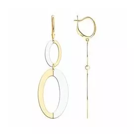 Серьги из золочёного серебра