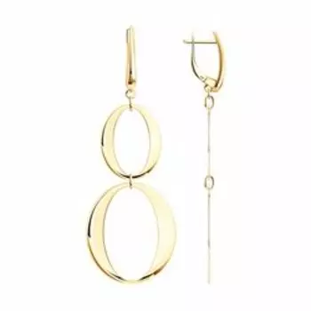 Серьги из золочёного серебра