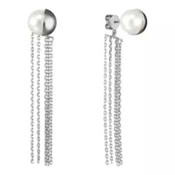 Серебряные серьги c жемчугом