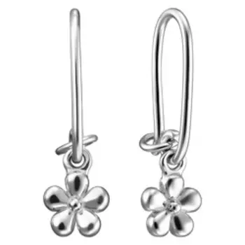 Серебряные серьги "Цветочки"