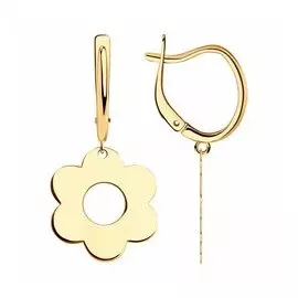 Серебряные серьги "Цветы"