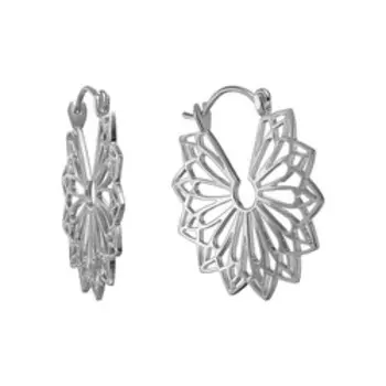 Серебряные серьги "Цветы"