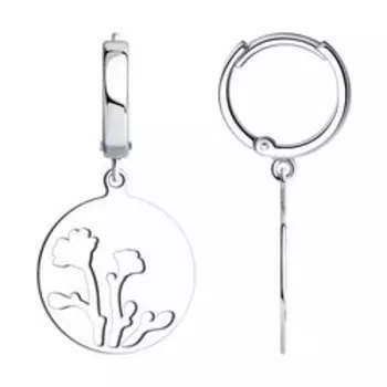 Серебряные серьги "Цветы"