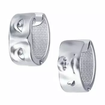 Серебряные серьги "Глаза, нос и губы"