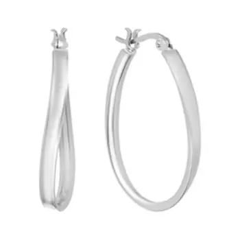 Серебряные серьги-кольца