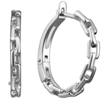 Серебряные серьги-конго