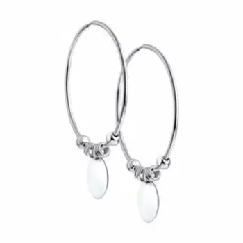 Серебряные серьги-конго