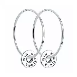 Серебряные серьги-конго