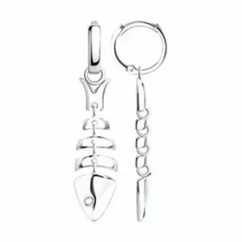 Серебряные серьги-конго