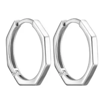 Серебряные серьги-конго