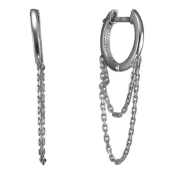 Серебряные серьги-конго