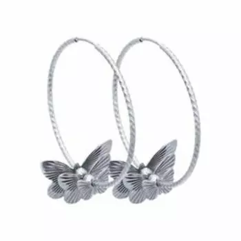 Серебряные серьги-конго