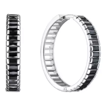 Серебряные серьги-конго 925 пробы