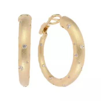 Серебряные серьги-конго с кубическим цирконием