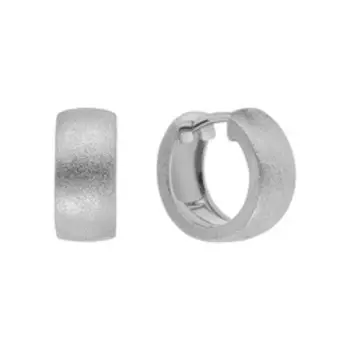 Серебряные серьги-конго с матированием