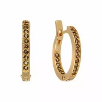 Серебряные серьги-конго с раухтопазами