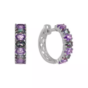 Серебряные серьги-конго 925 пробы