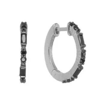 Серебряные серьги-конго со шпинелью