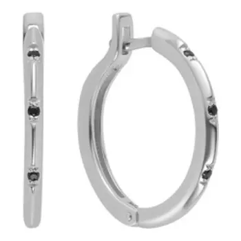 Серебряные серьги-конго со шпинелью