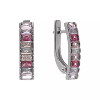 Серебряные серьги кварцем