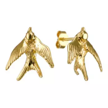 Серебряные серьги "Ласточки"