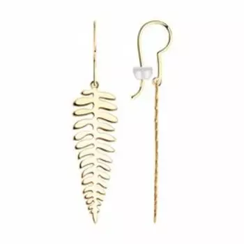 Серебряные серьги "Листья"