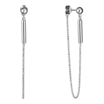 Серебряные серьги плетение "Перлина"