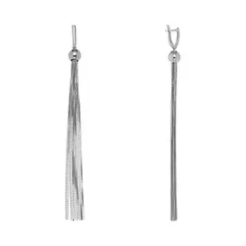 Серебряные серьги плетение "Венецианское"