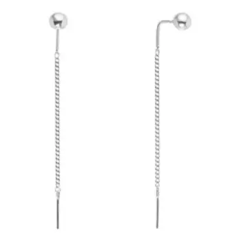 Серебряные серьги-протяжки